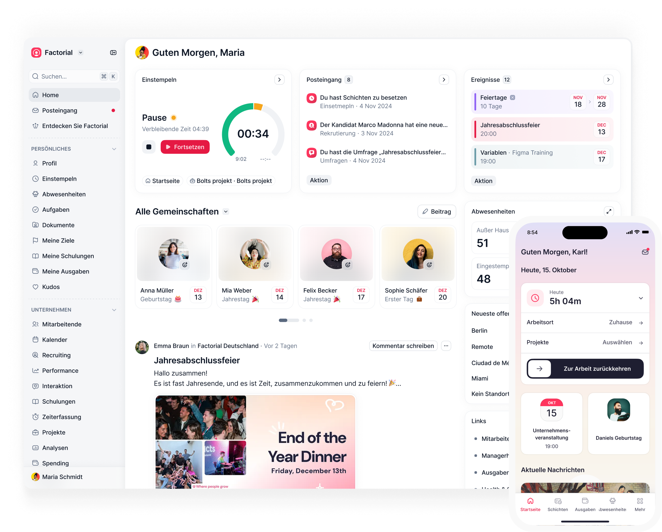 Digitalisierte Personalprozesse mit Goldstein Softwaresysteme und Factorial HR